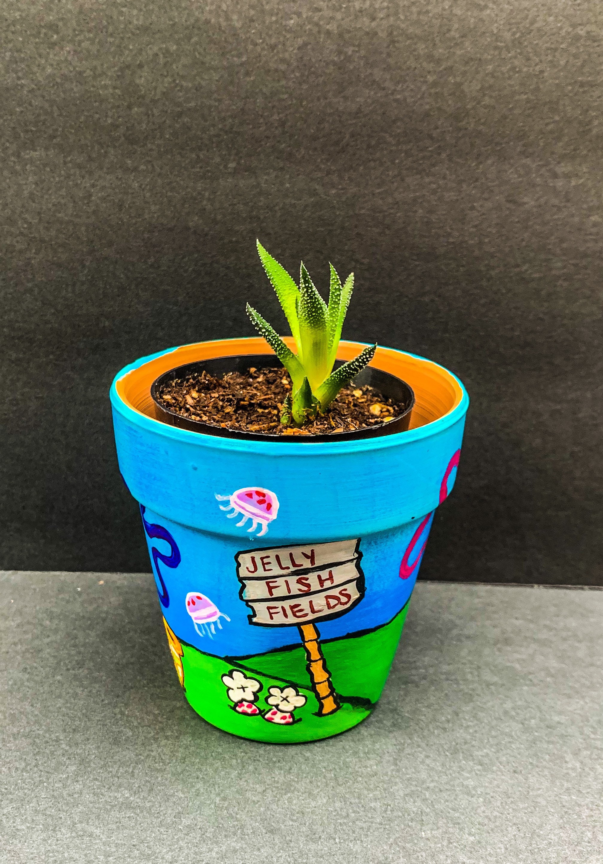 Sponge Bob Flower Pot Planter Etsy