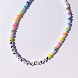 Collar de perlas arcoíris - HECHO EN LOS AÑOS 90
