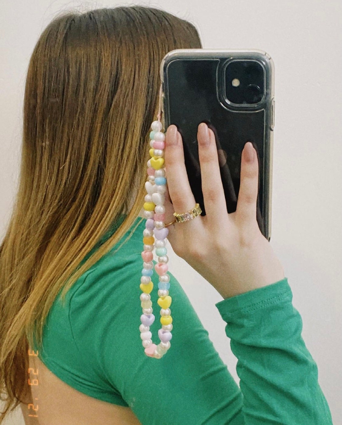 Beaded Phone Charm Strap PASTEL HEARTS Etsy