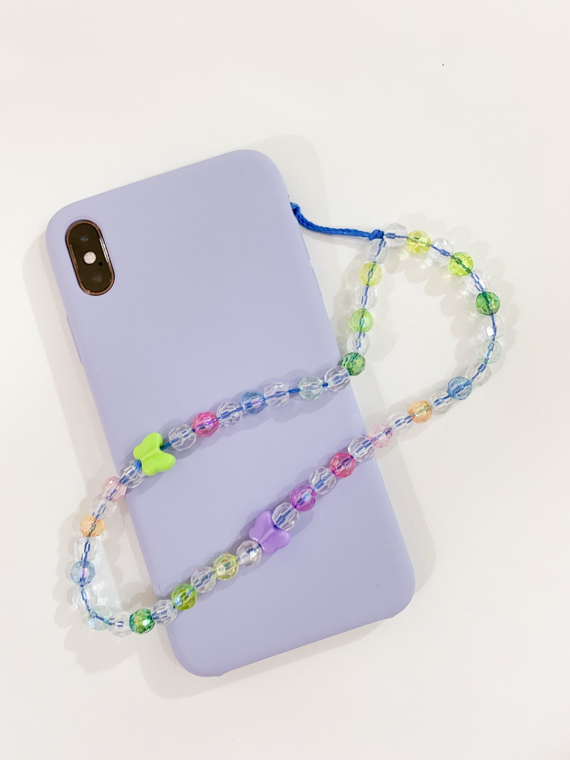 Bead Phone Strap Charm Loop BUTTERFLY Etsy