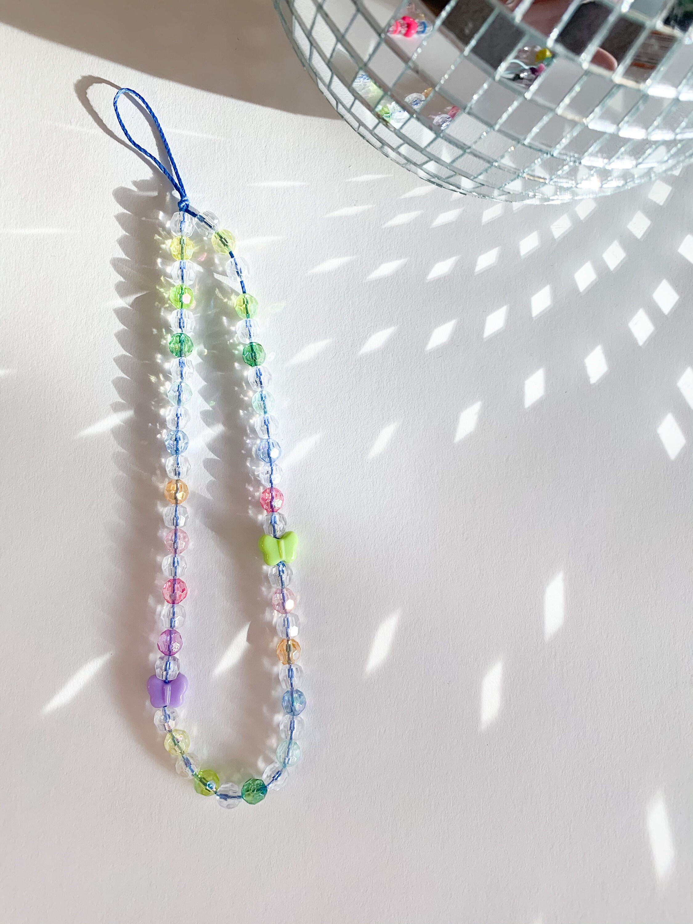 Bead Phone Strap Charm Loop BUTTERFLY Etsy