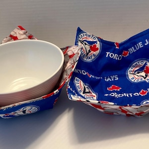 NFL MLB Teams Fabric Bowl Cozy | Reversible Soup Cozy