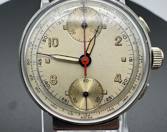VENUS 170 Swiss Watch Unbranded-Rare Up-Down Chronograph - Fully Serviced
