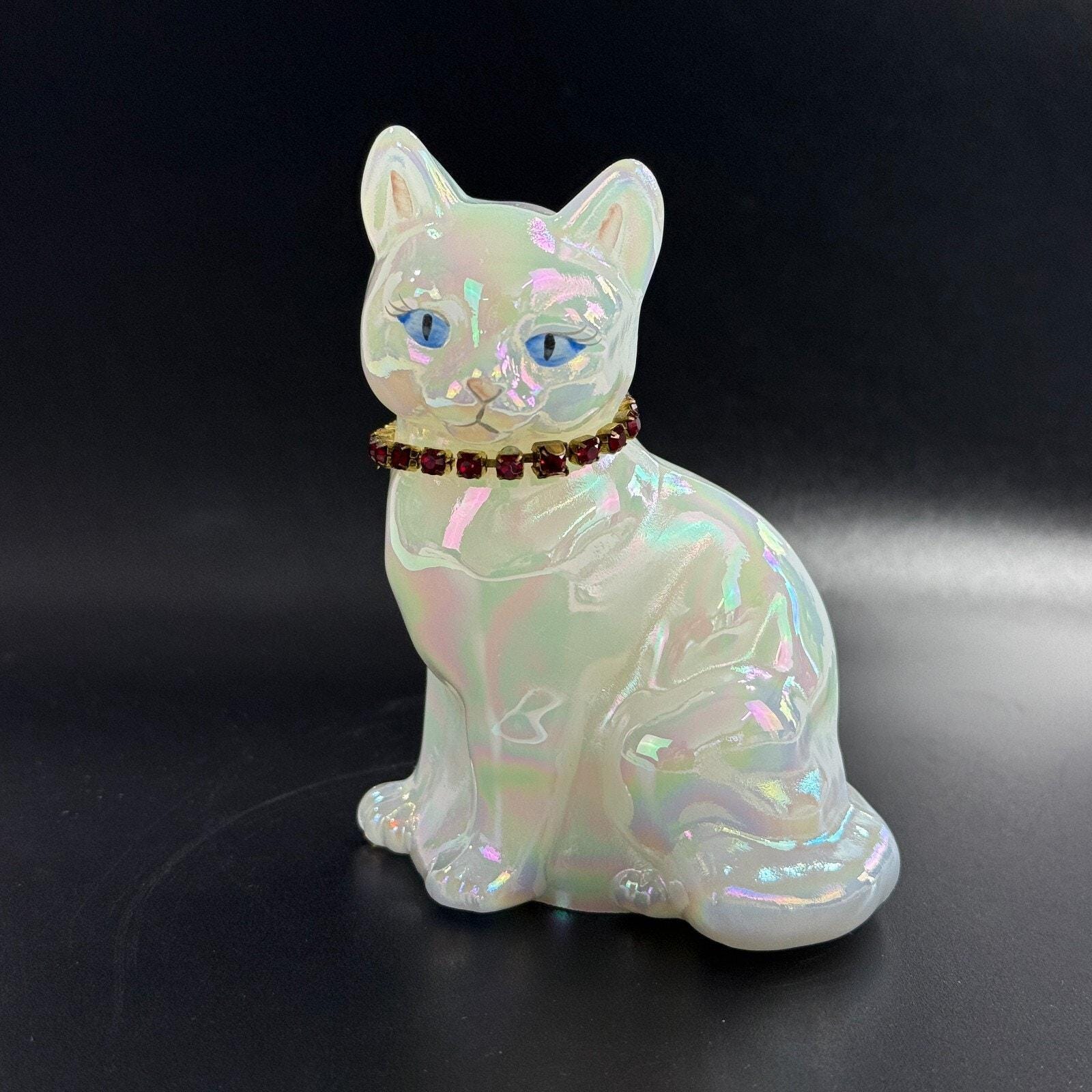 Fenton Glass Red Cat - Etsy