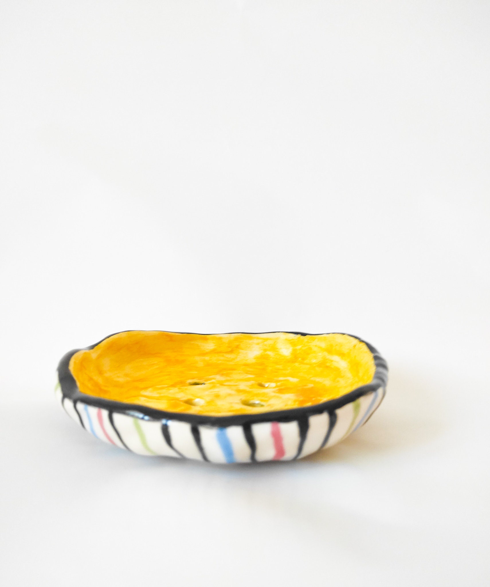 Handmade yellow soap dish Ceramic soap holder Soap tray with Etsy