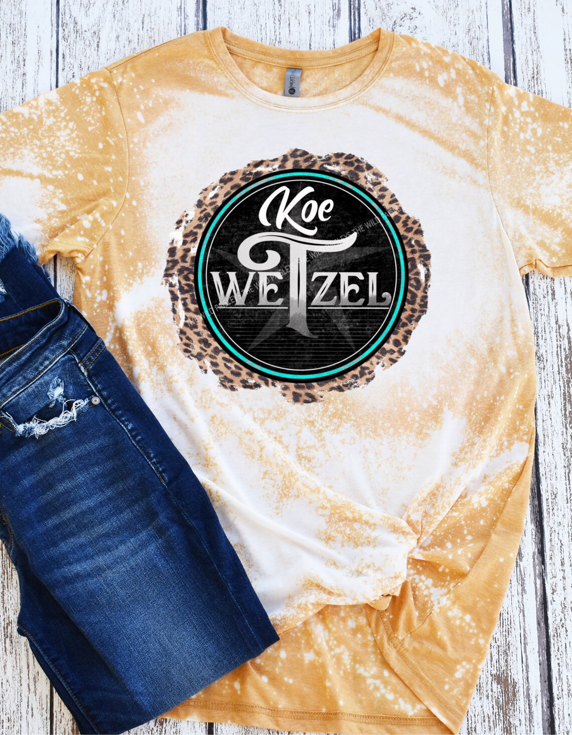 Koe Wetzel Tshirt Bleached Tshirt Country Music Tee Texas Etsy