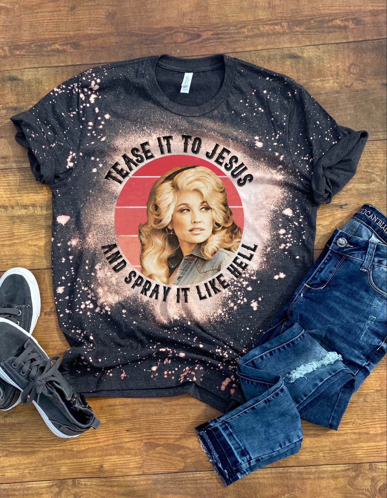 Dolly Parton Shirt Dolly Parton Tshirt Bleached Dolly Etsy
