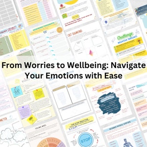 Cognitive Behavioral Therapy Worksheets, CBT Therapy, Negative Thought Challenging Worksheets, Mental Health Exercises, Thought Processing, Cognitive Distortions Exercises for Mental Health, S.T.O.P Technique to Challenge Unhelpful Thinking Pattern