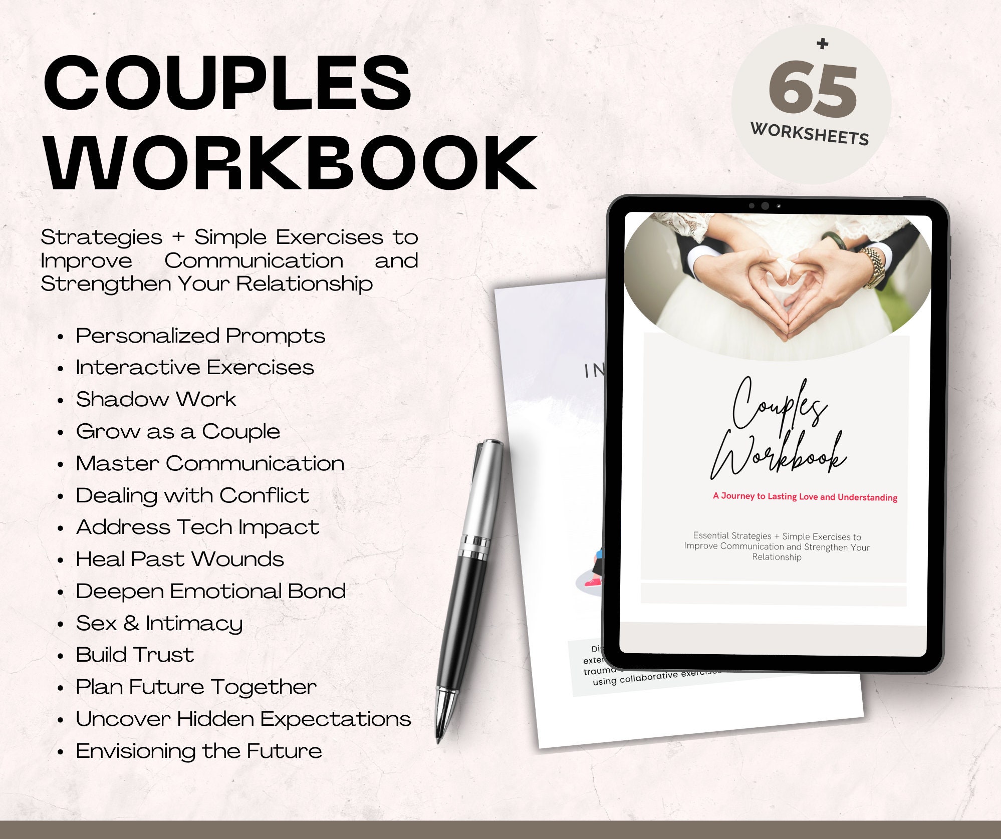 Couples Therapy Workbook, Relationship Counseling Exercises (PDF) - Etsy