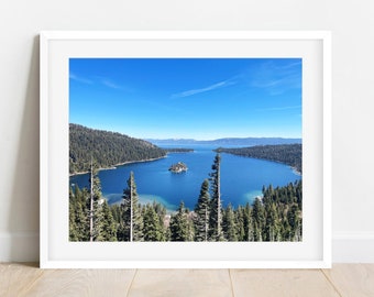 Lake Tahoe Landscape Print, Spring Lake Tahoe Print, Lake Tahoe Nature Print, Lake Tahoe Photography Print [Emerald Bay, Lake Tahoe]