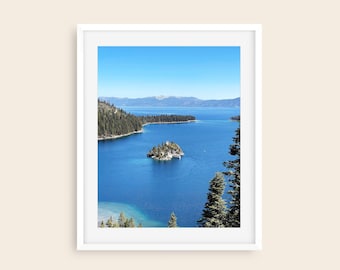 Lake Tahoe Landscape Print, Spring Lake Tahoe Print, Lake Tahoe Nature Print, Lake Tahoe Photography Print [Emerald Bay, Lake Tahoe]