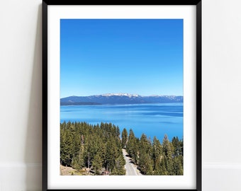 Impresión del paisaje del lago Tahoe, impresión del lago Tahoe de primavera, impresión de la naturaleza del lago Tahoe, impresión de la fotografía del lago Tahoe [Emerald Bay, Lake Tahoe]