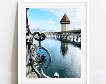 Winter Landscape Print, Nature Photography Switzerland, Lucerne Winter Nature Print, Lucerne Photography Print [Lucerne, Switzerland]