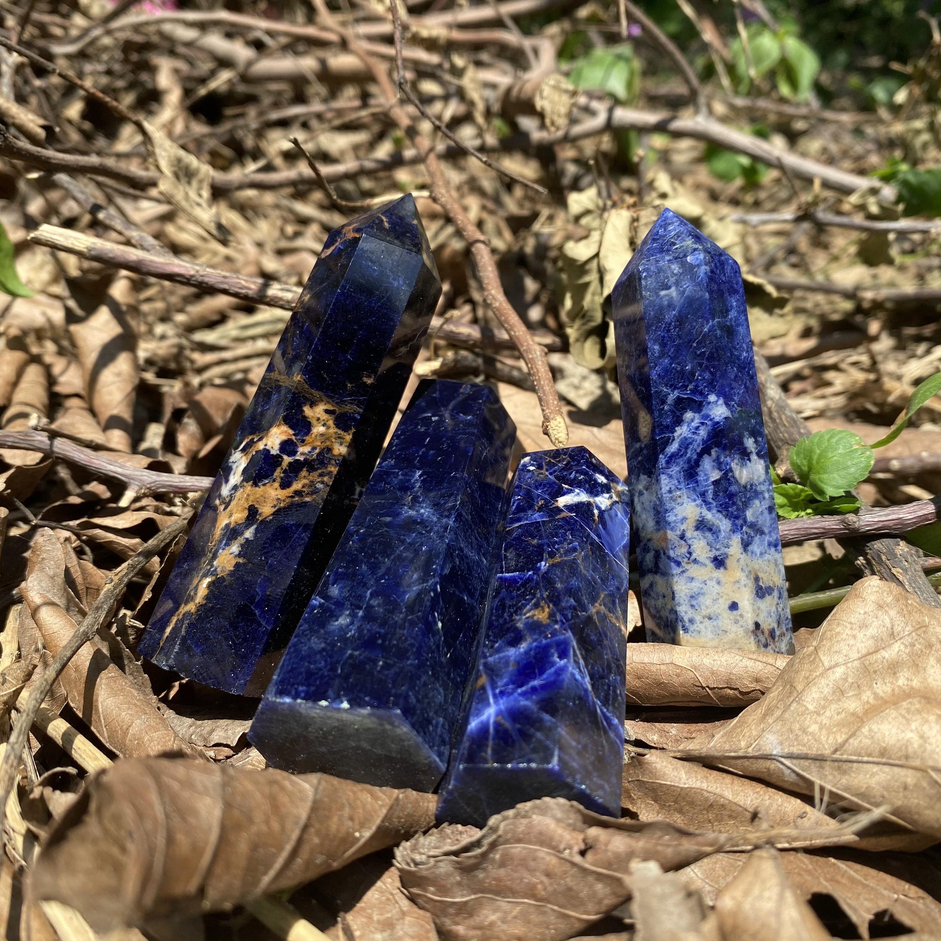 Natural Blue Sodalite Point Sodalite Tower Sodalite Stone Etsy