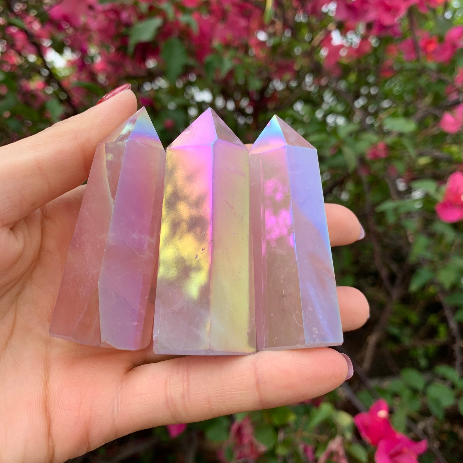 Angel Aura Rose Quartz Tower/Aura Rose Quartz Point/Aura Etsy