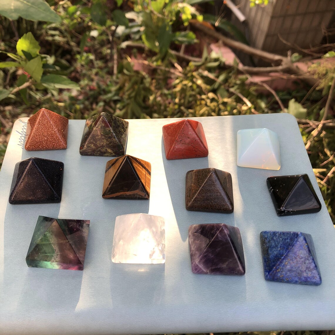 Crystal Pyramids Gemstone Pyramid Carved Pyramid Meditation Etsy