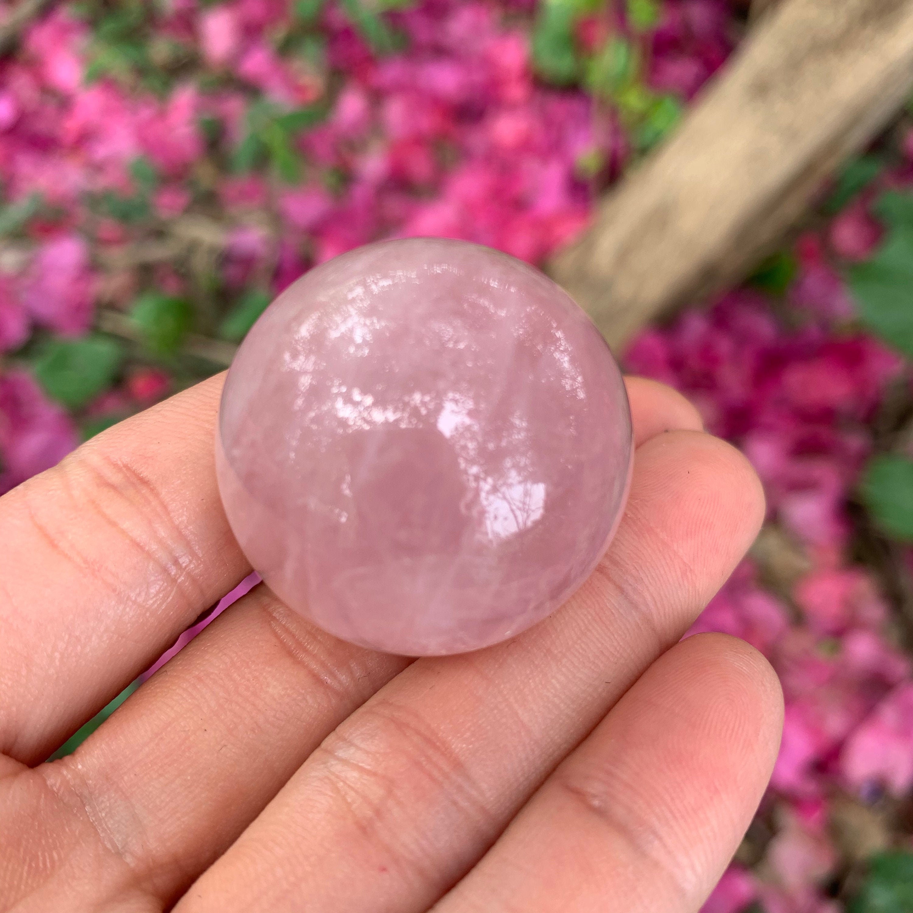 Rosenquarz Kugel rosa Kristall Quarz Kugel für | Etsy