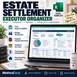 Executor Estate Organizer | Probate Administration Tracker (Digital Download)