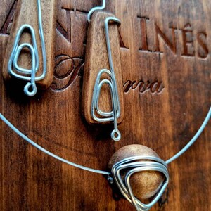 SWOOPS | Free delivery | Next day delivery in Ireland | Wood and metal jewellery set | Eco-friendly jewellery Ireland | Locally produced