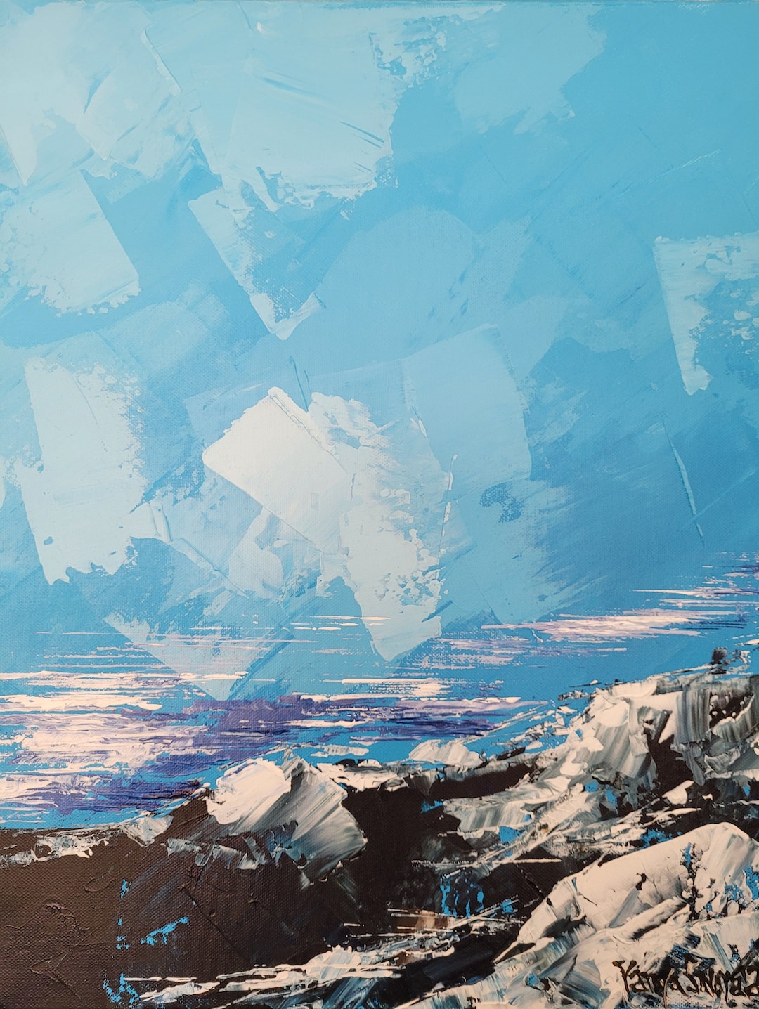 Irish Seascape Original Irish Art Canvas Painting Irish Etsy