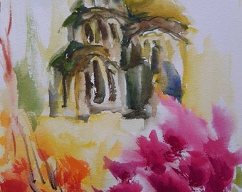 Christian art | Sofia Bulgaria | Saint Alexander Nevsky Cathedral | Purple colour | Bulgarian artist | Saint Alexander | Church art