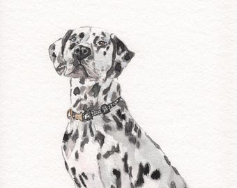 Retrato conmemorativo de mascota a partir de una foto / Acuarela pintada a mano de perro o gato / Regalo de condolencia por la pérdida de una mascota / Recuerdo personalizado