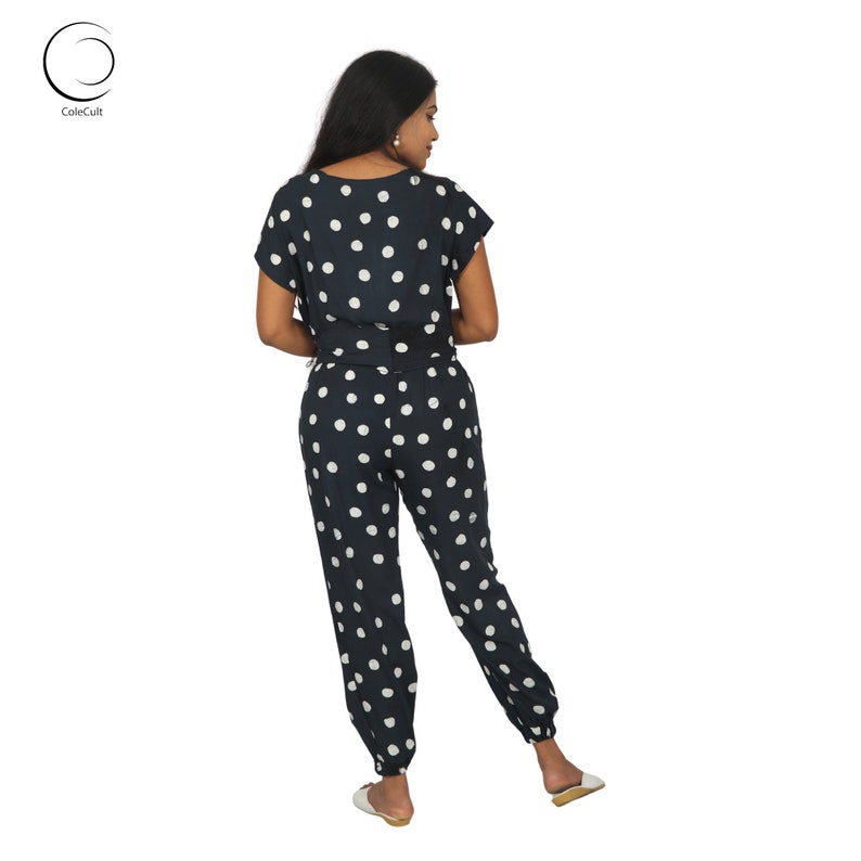 Loose Fit Capri Length Jumpsuit Womens Overall Handmade Etsy