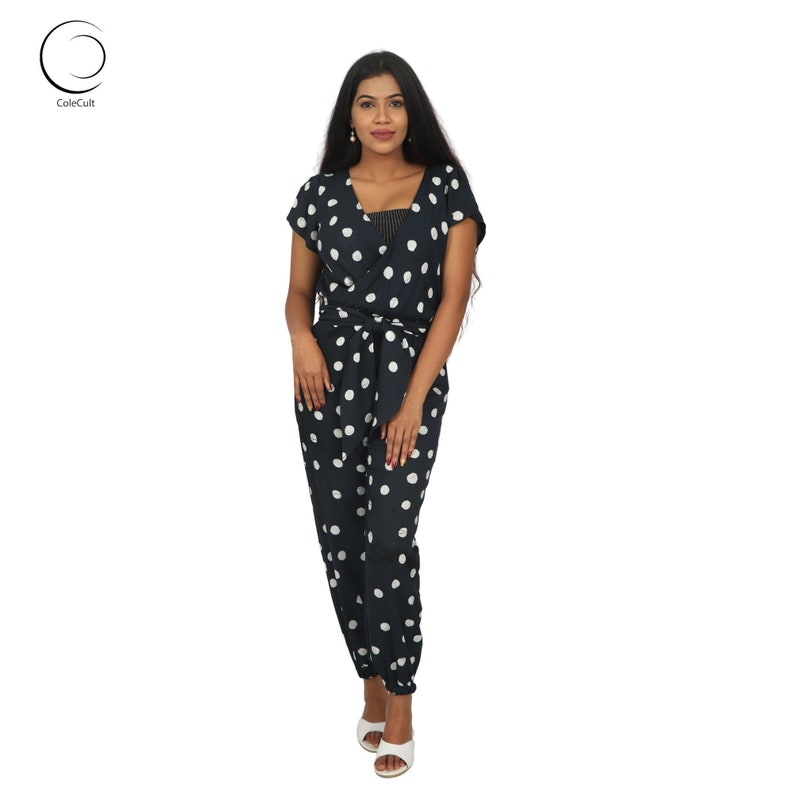 Loose Fit Capri Length Jumpsuit Womens Overall Handmade Etsy