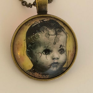 Creepy Doll necklace, pendant