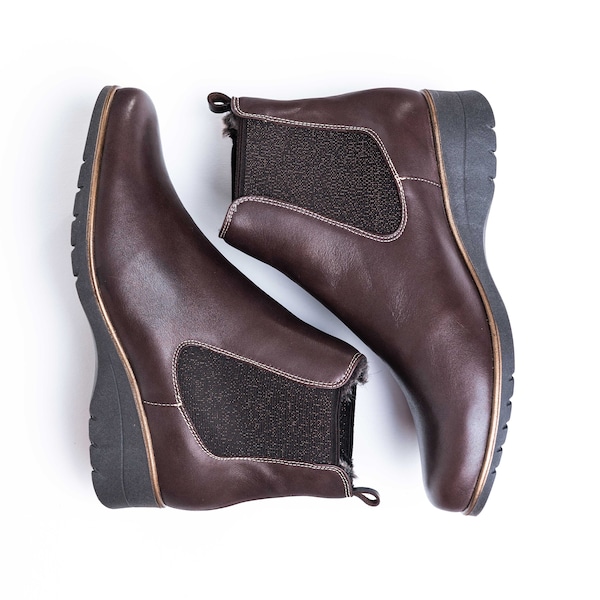 Kene Handcrafted Ladies Orthotic Chelsea Boots for Arch Support w/An Orthotic Footbed and Durable Eva Outsole