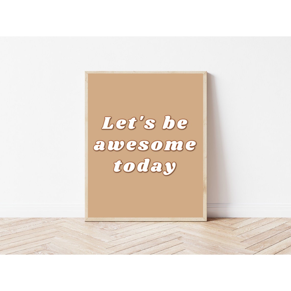 Let's be Awesome Today inspirational quote boho wall art Etsy