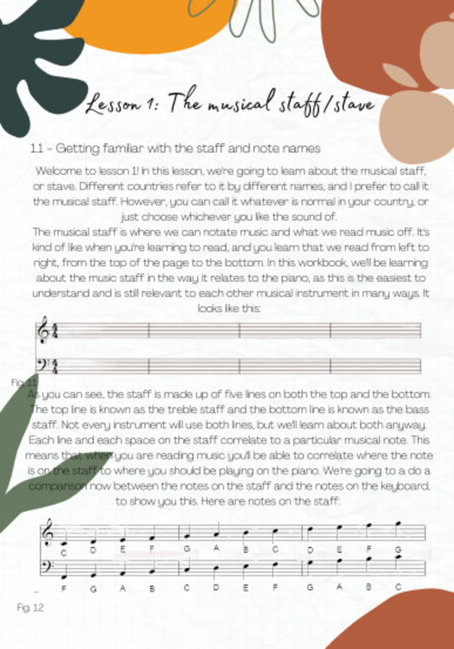 Music Theory Workbook Level 1 Etsy
