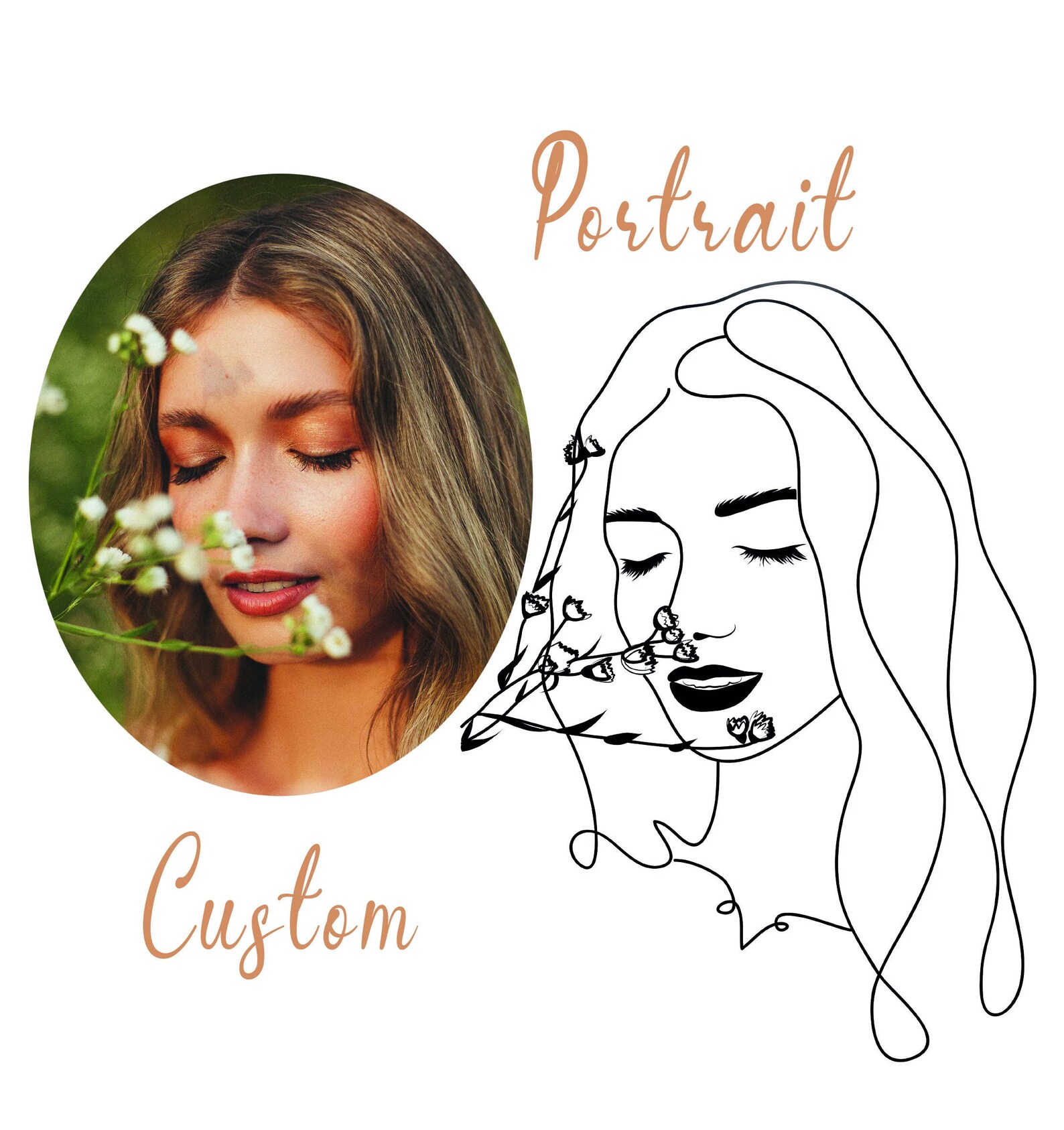 Custom Line Portrait, Custom Portrait, Custom Illustration, Line Art