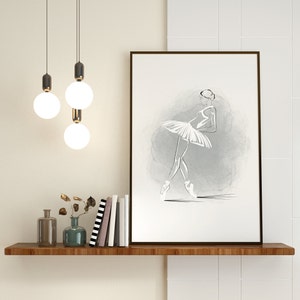 Ballerina Art, Ballet Pose Print, Ballet Print, Dancer Art, Girls Room Art
