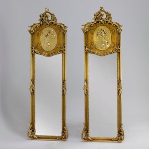 Französischer Spiegel, Barockspiegel, Wandspiegel, Antiker Französischer Stil Wandspiegel, Antiker Französischer Spiegel Gold, Antiker Goldspiegel