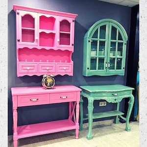 Vintage Hutch ,Pantry Cabinet, Hutch Buffet, Pantry Cabinet for Kitchen , Kitchen Cabinet with Drawers, Farmhouse Hutch , Shop Decor