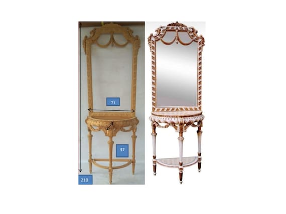 Sofa table sale and mirror set