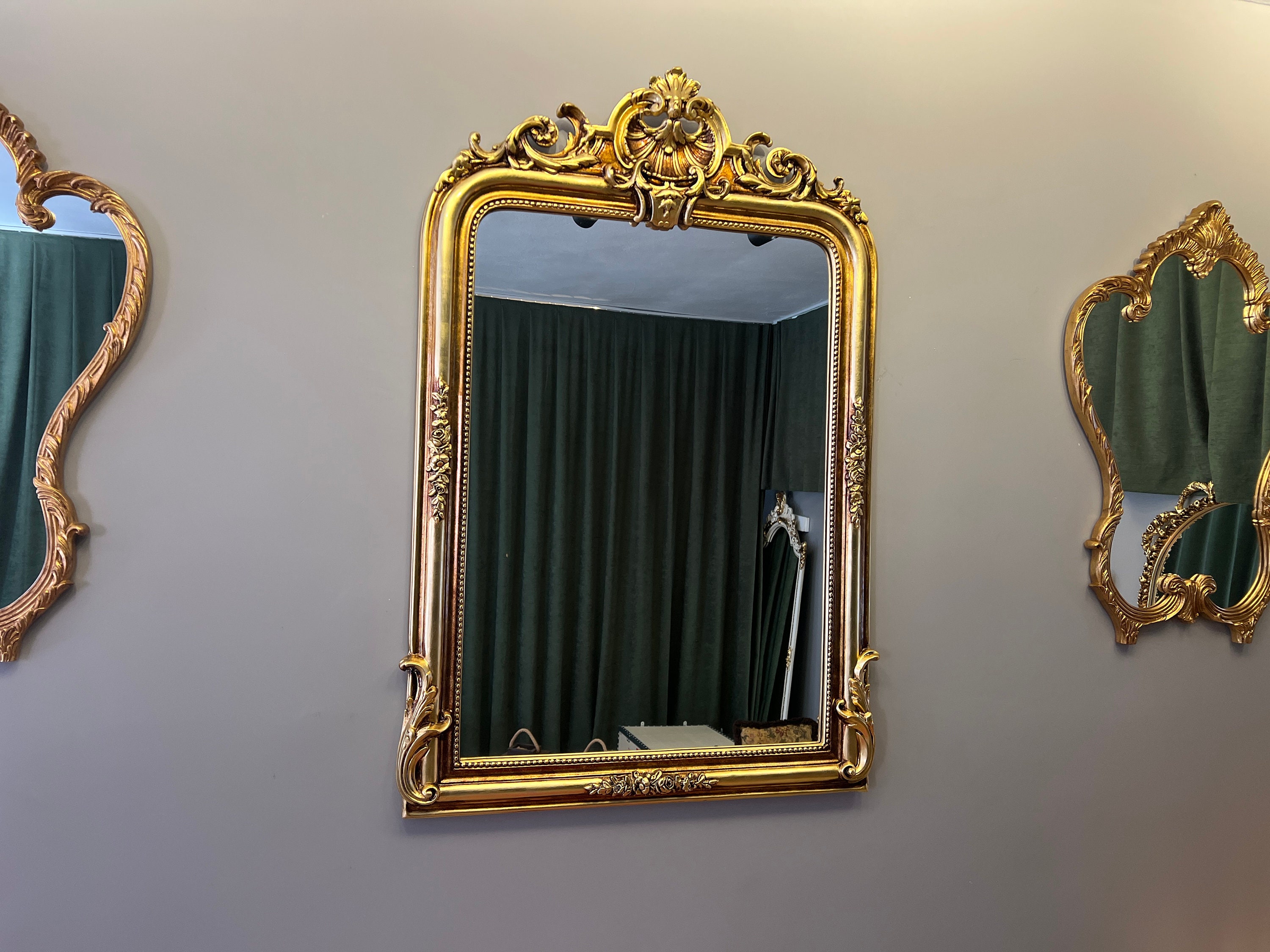 Antique Gilded mirror with Bow
