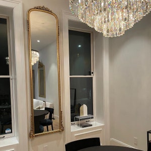 Oversized Full Length Mirror, Antique Gold, Handmade, French Era Inspired  19th Century Design,stand Alone Show-stopper 