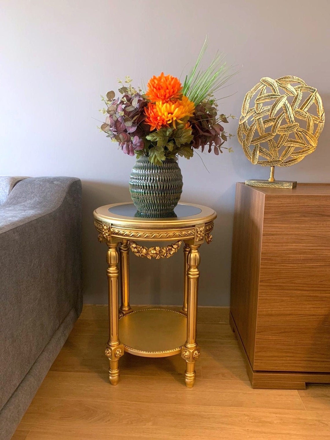 Antique Style Side Table Antique Style Coffee Table Gold Etsy UK