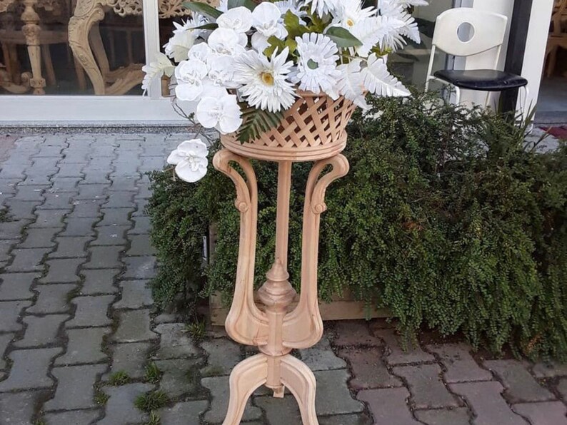 Tall Gold Vase Tall Flower Vase Gilded Vase Wooden Etsy UK