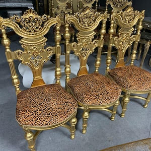 Gilded Throne Chair, Gilded French Style Side Chair, Vintage Chair, French Chair, Designer Chair, Solid Wood Chair, Antique Chair
