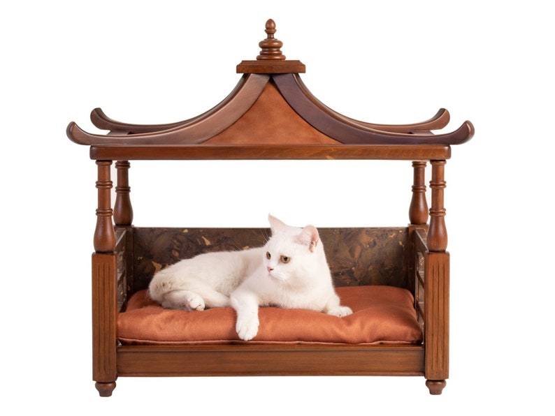 Pet House Japanese Traditional House Design - Wooden Pet Crate - Handmade Pet Kennel - Indoor Pet House