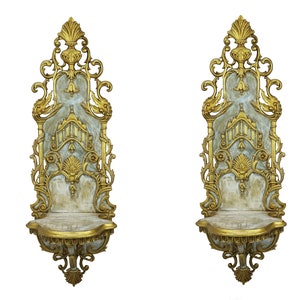 Vintage Homco Wall Sconce Candleholders Pair of Ornate Candle Holder Sconce Cottagecore French Country Wall Sconce Decor Home Decor