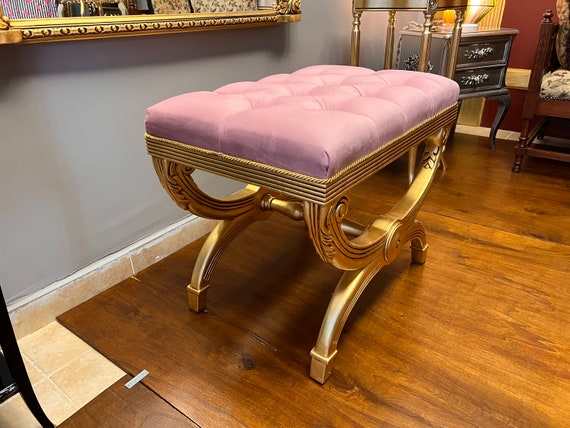 Small cheap tufted bench