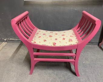 Piccola panca imbottita in velluto: Vintage Gallery Furniture