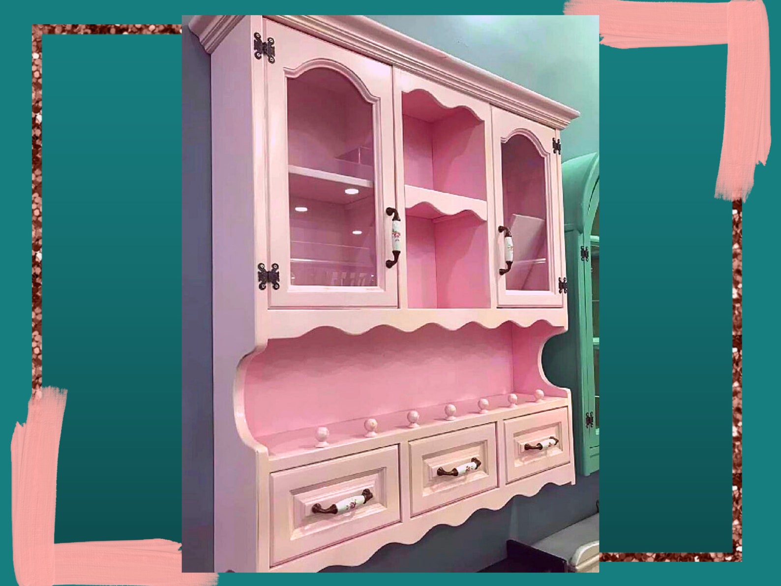 Vintage Hutch pantry Hutch Buffet Pantry Etsy