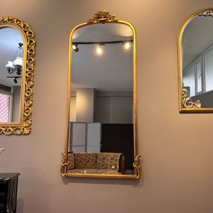 Baroque Gold Mirror, Hobby Lobby Mirror, Gold Full Length Mirror, Antique Baroque Mirror, Foyer Mirror, Gold Vanity Mirror, Gold Arch Mirror