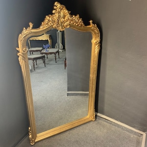 Hand Carved Gilded Mirror | French Antique Style, Linden Wood