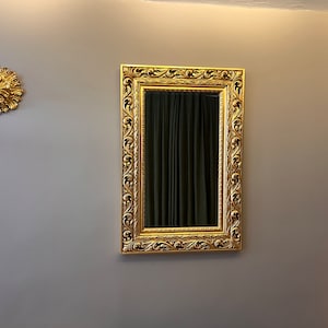 Vintage Wall Mirror, Gold Mirror Vintage, French Mirror, Gold Framed Mirror, Wood Mirror, Large Vintage Mirror, Countryside Mirror